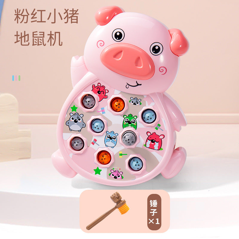 Kids educational electric whack-a-mole infant early education game console pig cow style music toy fun for men and women