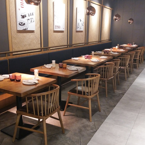 Japanese-style solid wood western restaurant table and chair dining snack bar canteen cuisine noodle restaurant restaurant card seat dining table and chair combination