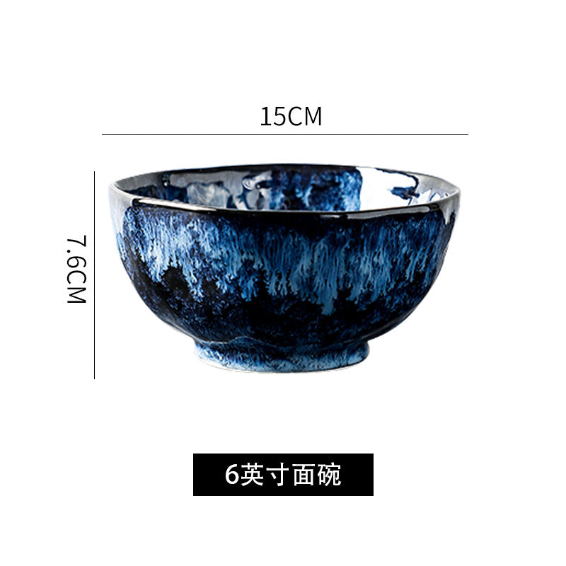 Japanese ceramic kiln turned into household dishes, flat plates, deep plates, fish plates, creative rice bowls and plates, factory wholesale