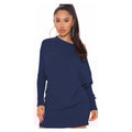 supply fashionheattech bat shirt knittingsweaterfashion version long sleeves hip-covering short skirt