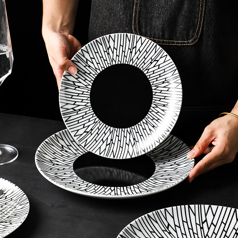 Nordic plating dishes - minimalist creative western dinner plates, pasta plates, western dessert plates, unique restaurant plates - wholesale