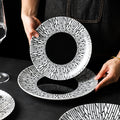 Nordic plating dishes - minimalist creative western dinner plates, pasta plates, western dessert plates, unique restaurant plates - wholesale