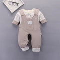 Newborn baby cotton-padded open crotch set - winter style: includes a cardigan-style quilted top and pants (two-piece set)