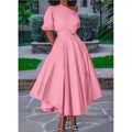 summer new cross-border e-commerce  european and american style women's one-shoulder tie-waist midi dress/midi skirt