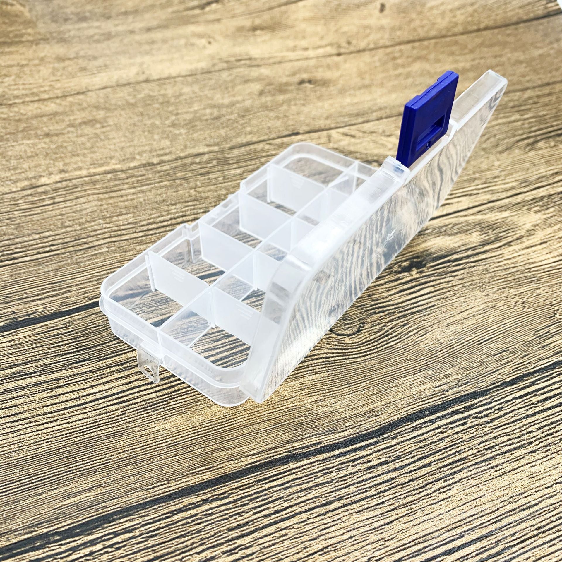 Small 10-grid transparent plastic removable stud earrings, jewelry, multi-grid classification, sorting components, makeup storage box