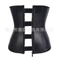 Latexwaisttrainer latex zipper style inner buttoned glossy corset belt body shaping garment waist tightening