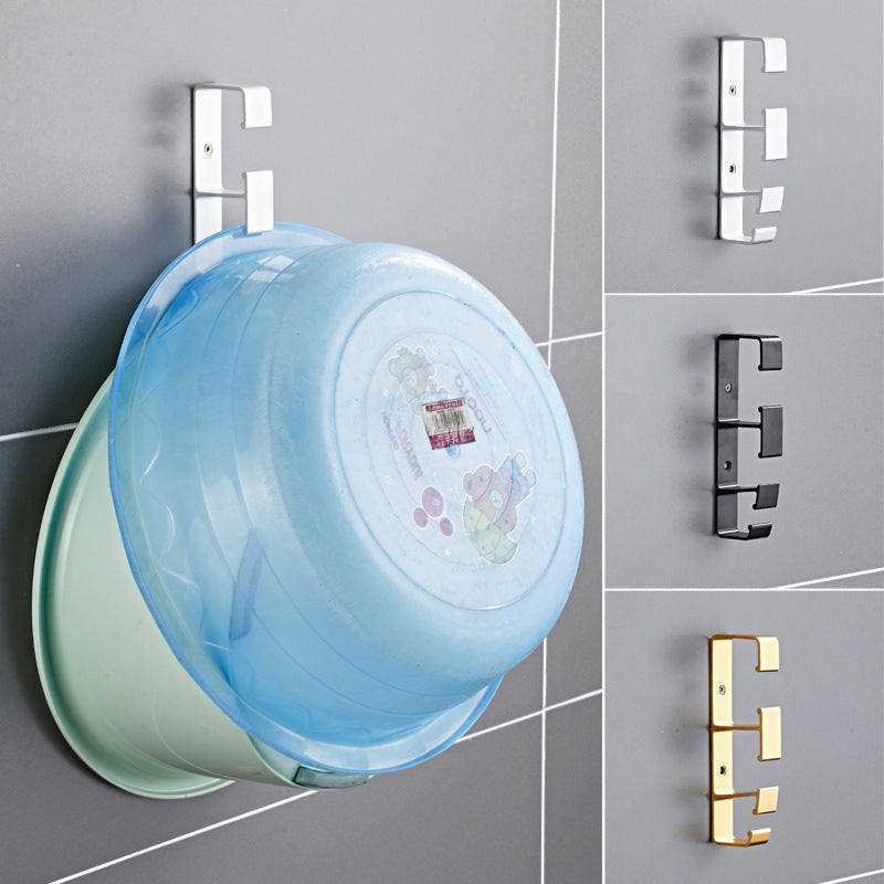 Washstand, wall hanging, no punching, toilet, space aluminum washbasin, face wash, bathtub, bathtub hook, bathroom basin storage.