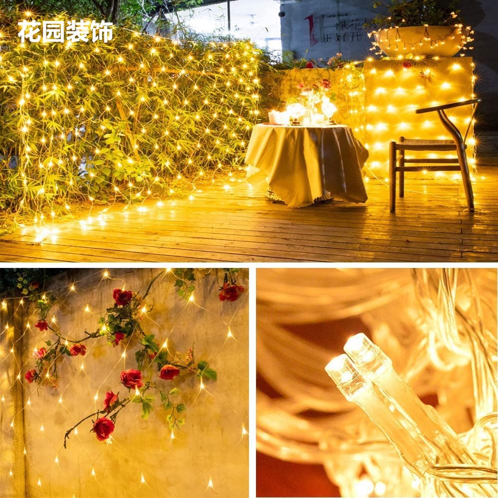 LED net light Outdoor waterproof fishing net light Low voltage mesh flashing star LED light string Christmas tree decorative lights