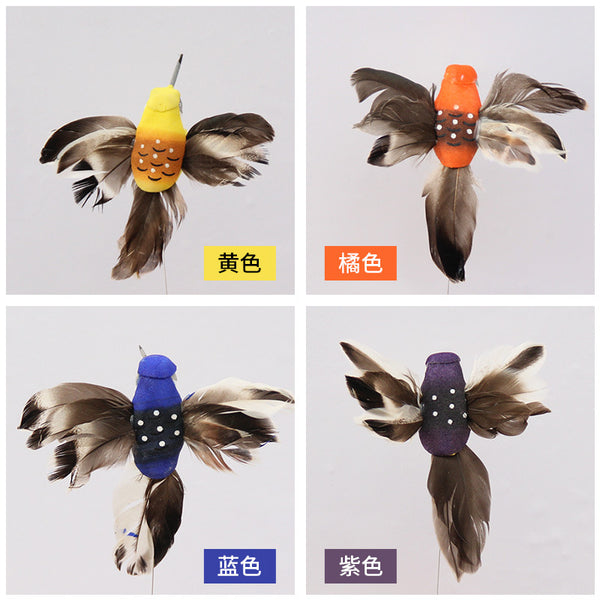 Hummingbird Feather Bird Solar Accessories Bird Handmade Feather Crafts Accessories Decorative Simulation Bird
