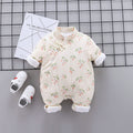 Newborn baby girl chinese style one-piece romper, winter style infant princess cheongsam, super cute crawling suit