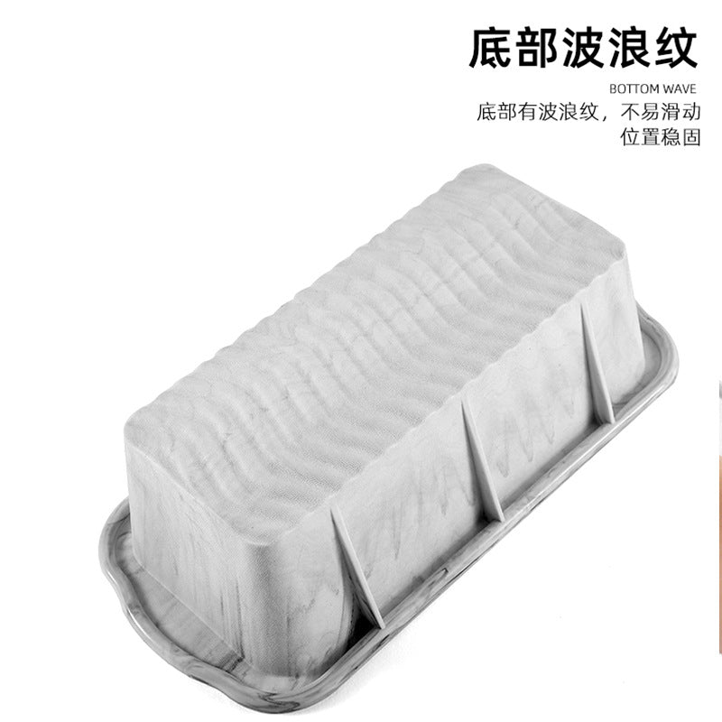 Diy silicone wavy pattern cake mold silicone double ear rectangular silicone toast bread baking mold