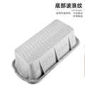 Diy silicone wavy pattern cake mold silicone double ear rectangular silicone toast bread baking mold