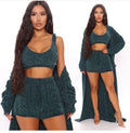 fashionfashiontube topshorts shawl three-piece set knitting jacquard sweaterwinterbest selling special big sale