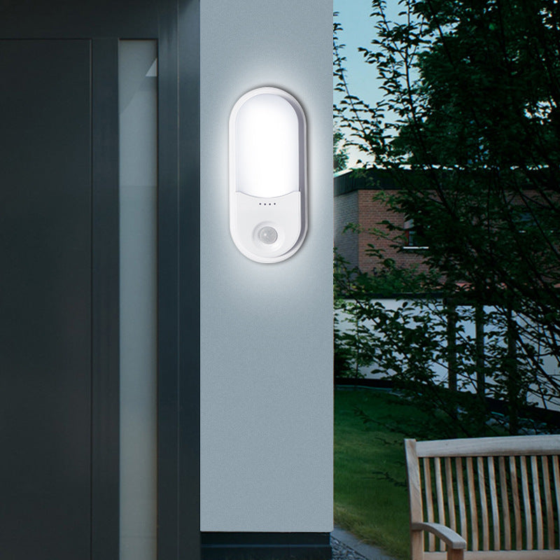 Emergency wall lamp LED human body induction wall lamp, outdoor indoor corridor intelligent energy-saving lighting wall lamp