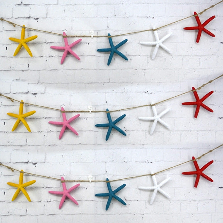 Simulation starfish pentagram model resin starfish string wall decoration kindergarten restaurant wall decoration Mediterranean style