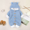 Baby knitting one-piece hoodie spring & fallnewborn clothing male and female baby sweater cute heattech romper 03