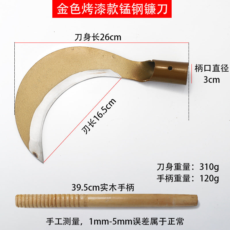 除草工具农用镰刀家用收割刀砍割两用弯刀厂家砍柴刀长柄割草神器