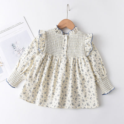 Baby shirtexportk-stylenew arrivalgirl floral shirtkidspure cotton autumn clothing long sleevestops baby shirt