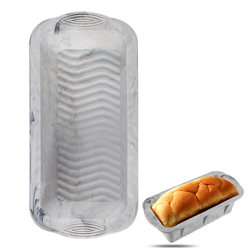 Diy silicone wavy pattern cake mold silicone double ear rectangular silicone toast bread baking mold