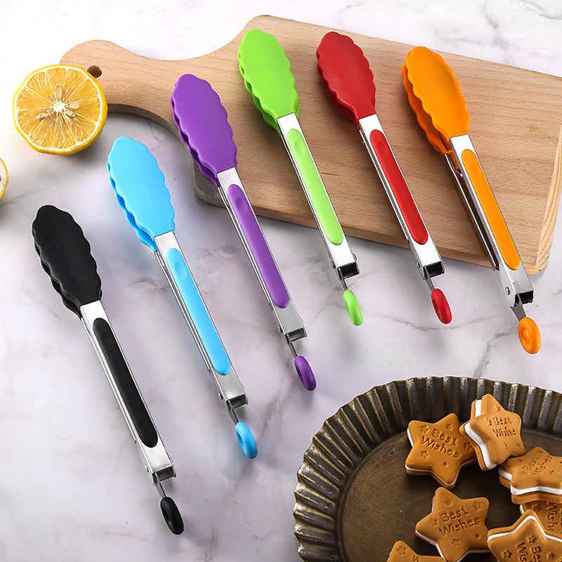 Factory direct, ready to ship: new silicone food tongs - food clips, bread clips, bbq tongs in candy colors