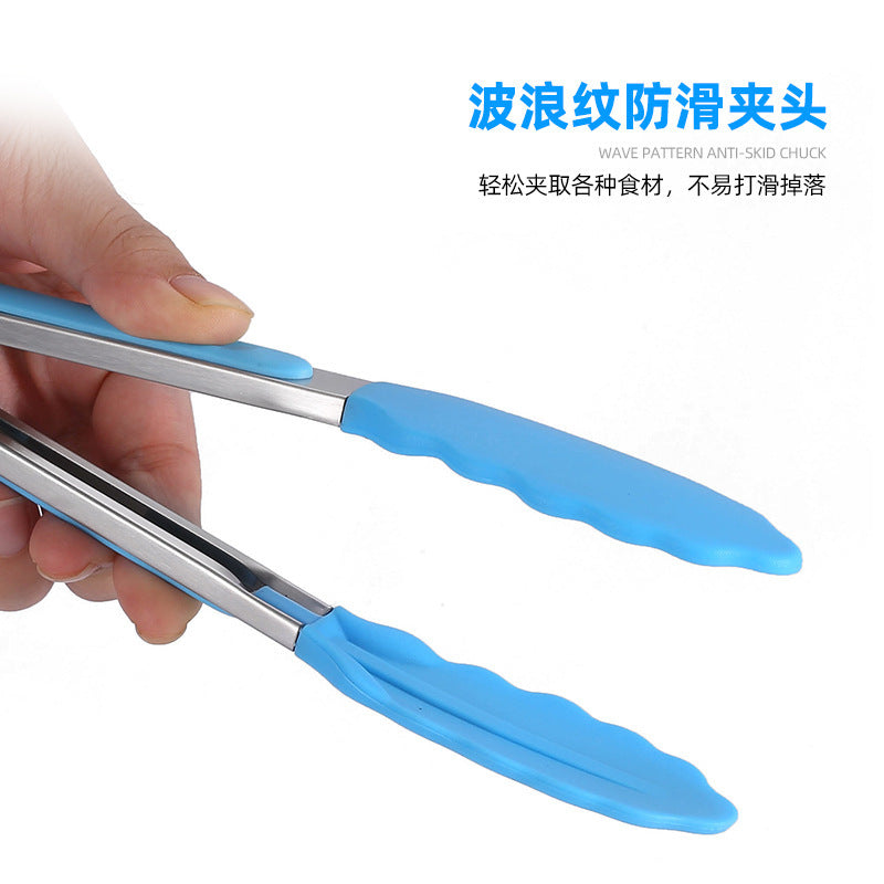 Factory direct, ready to ship: new silicone food tongs - food clips, bread clips, bbq tongs in candy colors