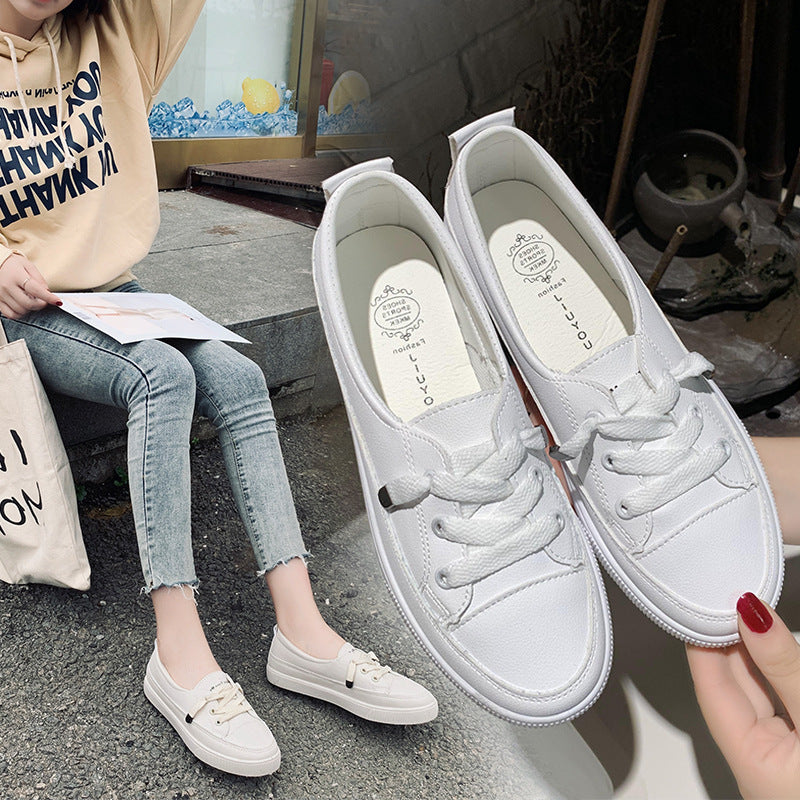 Summer new 2020 trendy girl little white shoes personalized fashion simple leisure travel Japanese women's board shoes women