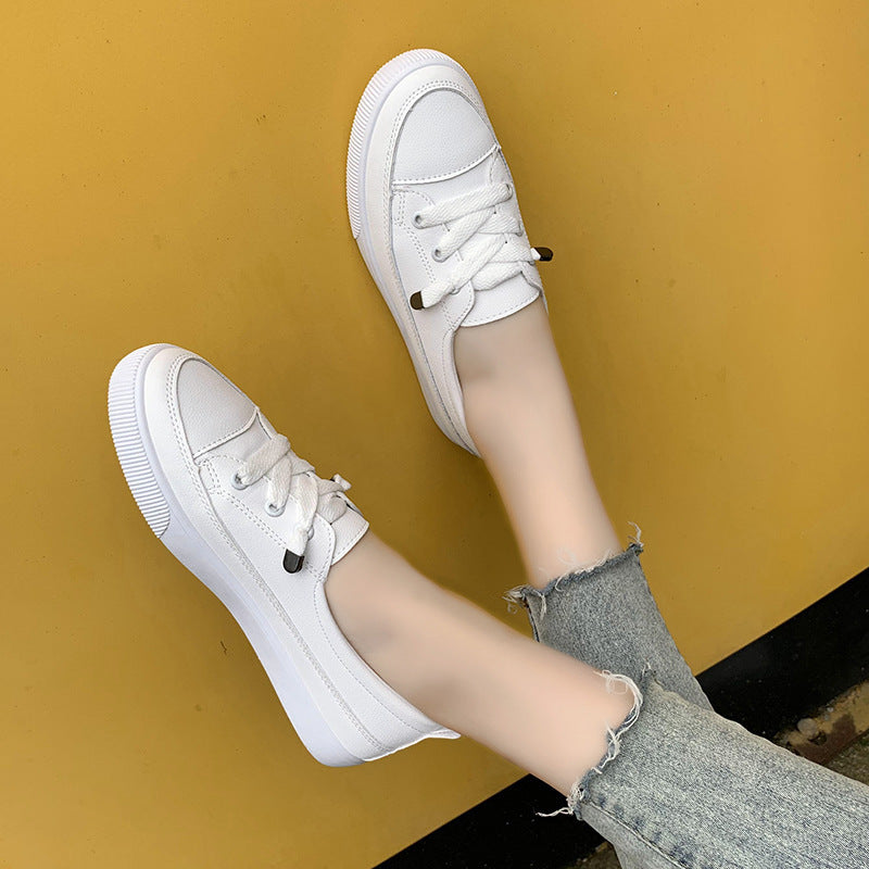 Summer new 2020 trendy girl little white shoes personalized fashion simple leisure travel Japanese women's board shoes women