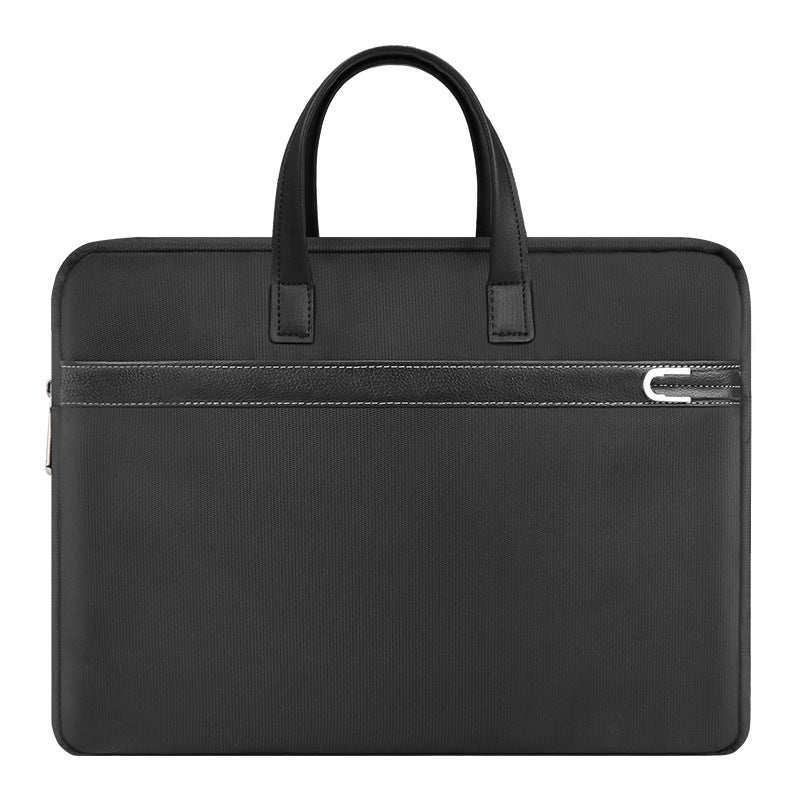 Three-layer large-capacity document bag, conference bag, information bag, business office bag, satchel document bag, printed briefcase