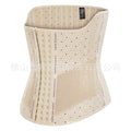 Hourglass goddess [extended length] heart-shaped round hole tummy control waist trainer - sports tight rubber corset latex shapewear