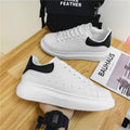 Popular white shoes for men, easiest for matchthick sole, height-increasing sneakers, classic style, student couple sneakers, ins mcqueen same style