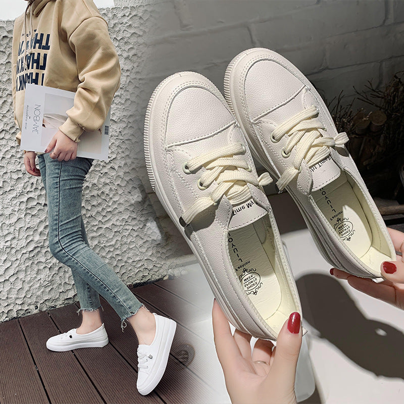Summer new 2020 trendy girl little white shoes personalized fashion simple leisure travel Japanese women's board shoes women