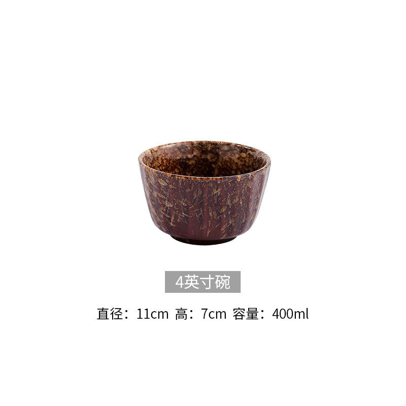 Japanese ceramic dinnerware set - includes bowls, baking dishes, soup plates, steak plates - modern creative tableware for home and hotel use