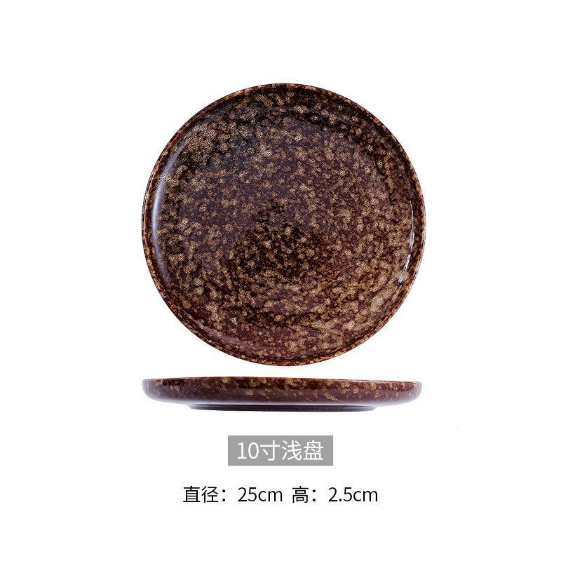 Japanese ceramic dinnerware set - includes bowls, baking dishes, soup plates, steak plates - modern creative tableware for home and hotel use
