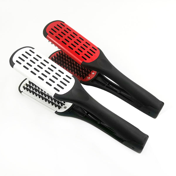 Cross-border new V-shaped splint comb hair straightener styling comb mane hair comb ceramic high temperature resistant straightening comb