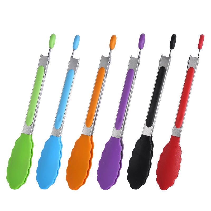 Factory direct, ready to ship: new silicone food tongs - food clips, bread clips, bbq tongs in candy colors
