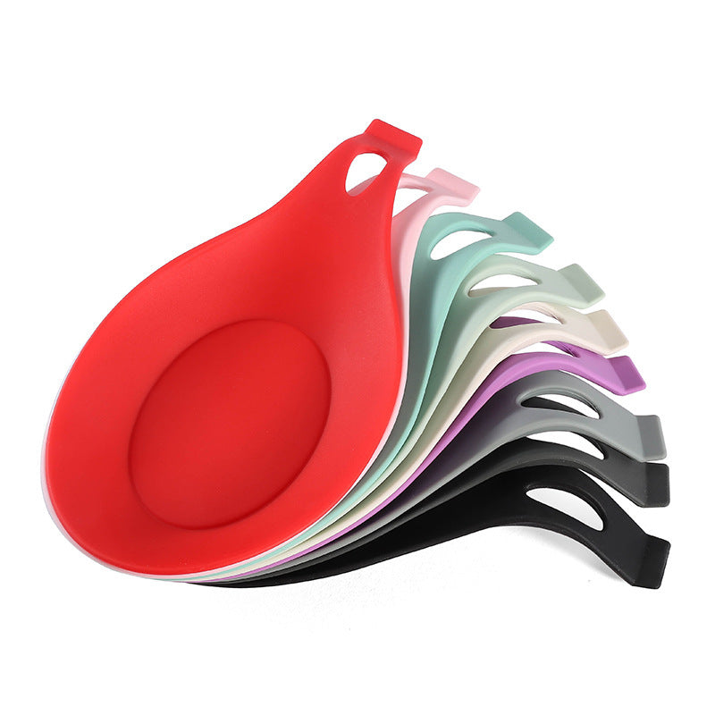 Ready-to-ship silicone trivet pads - kitchen utensil placement mats, heat-resistant creative spoon & sauce dish pads, easy-clean spoon rests