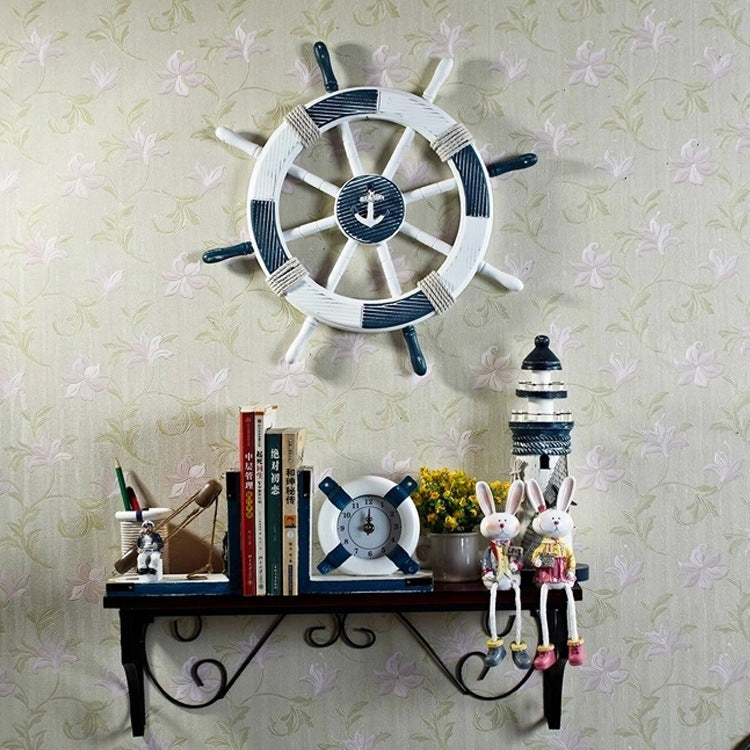 Mediterranean style rudder steering wheel living room window ornament wall hanging rudder rudder wall ornament wall ornament