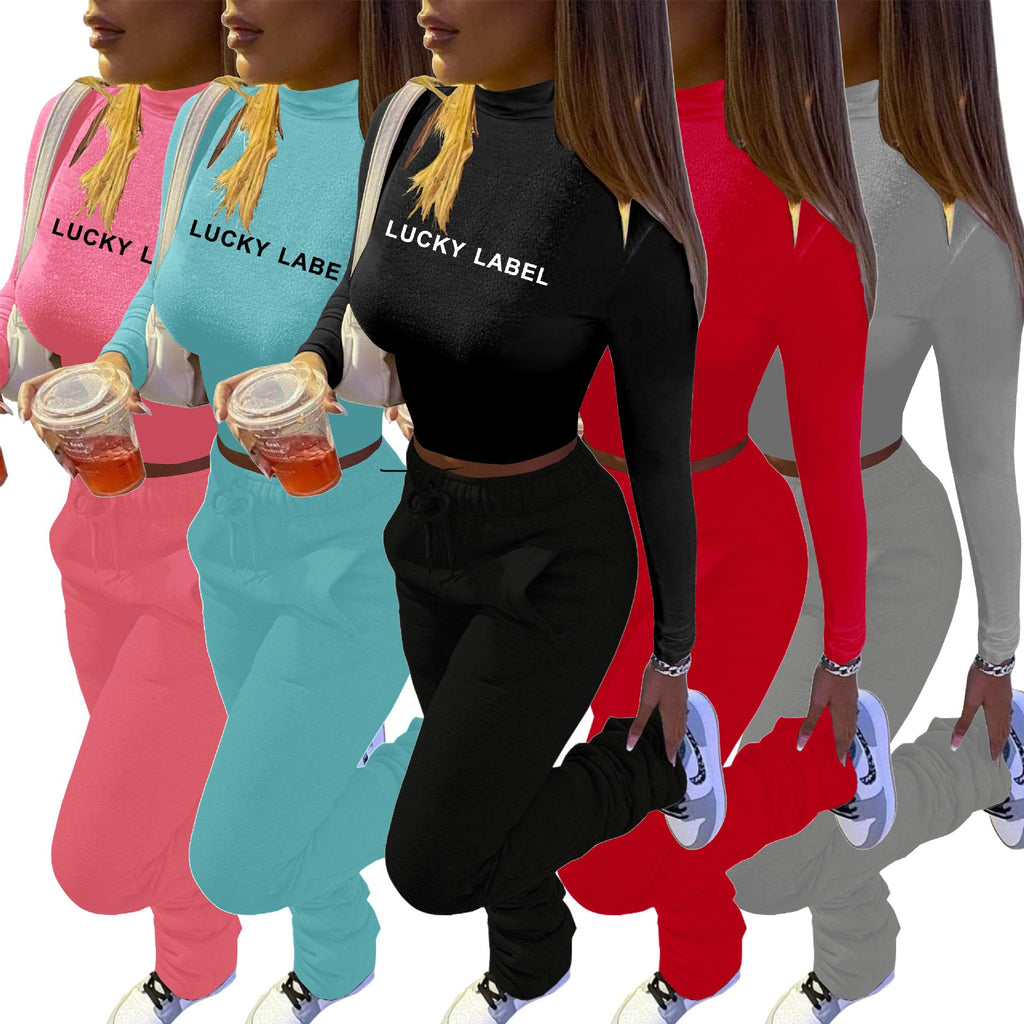 European and American   solid color turtleneck slim-fitting and thin short open-button long-sleeved bottoming shirt women's autumn and winter casual pants