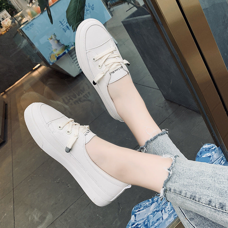 Summer new 2020 trendy girl little white shoes personalized fashion simple leisure travel Japanese women's board shoes women