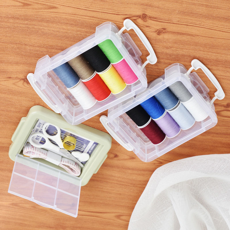 30-Piece Sewing Box Set Household Sewing Sewing Kit Portable Large Three-layer Handmade Needle and Thread Storage Box