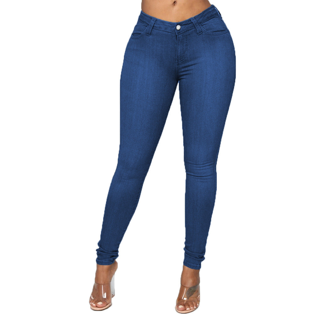 Wish  hot-selling women's jeans: european and american style women's skinny jeans, pencil pants, plus size available