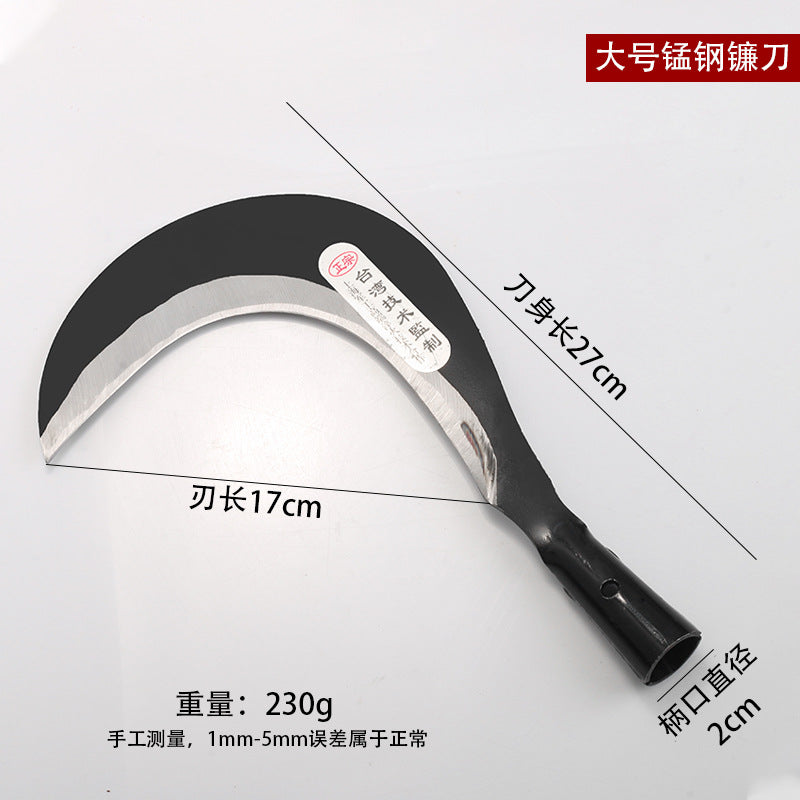 除草工具农用镰刀户外割草刀全钢割香蕉收割玉米专用镰刀厂家农具