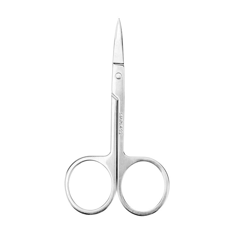 Stainless steel nose hair trimmer, round-tip eyebrow scissors, beauty scissors, small scissors, eyelash scissors, beauty tools wholesale