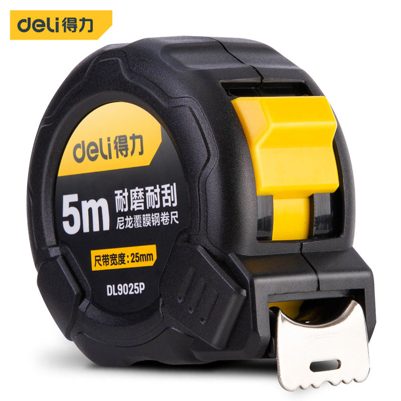 Deli 5 meters home ruler tape measure thickened and hardened genuine box ruler measuring ruler circle ruler 3 meters pull ruler tape measure steel tape measure