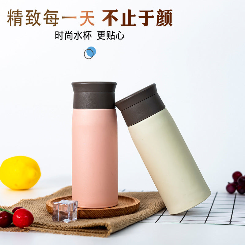 New arrival glass personalized logo double-layer plastic glass water cup business advertising cup printing floor push drainage gift cup