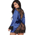 e-commerce  hot-selling spring women's nightgown sexy see-through lacecardigan home wear bathrobe pajamas