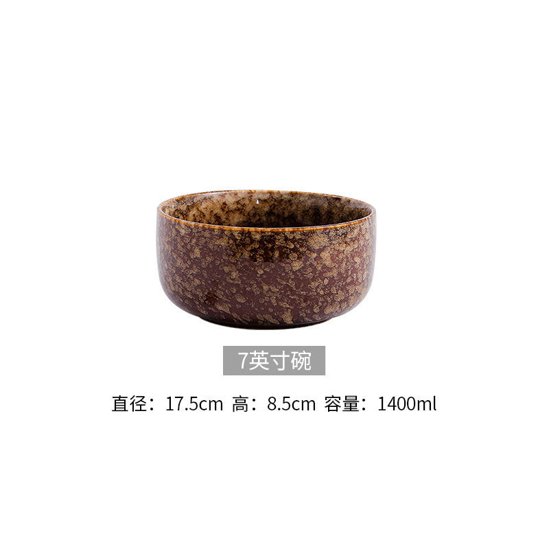 Japanese ceramic dinnerware set - includes bowls, baking dishes, soup plates, steak plates - modern creative tableware for home and hotel use