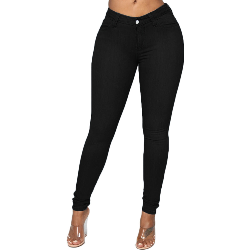 Wish  hot-selling women's jeans: european and american style women's skinny jeans, pencil pants, plus size available