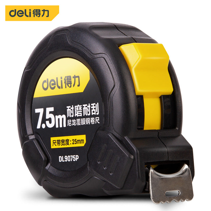 Deli 5 meters home ruler tape measure thickened and hardened genuine box ruler measuring ruler circle ruler 3 meters pull ruler tape measure steel tape measure
