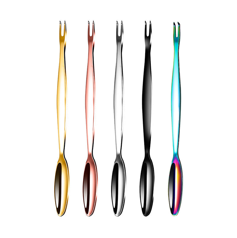 Island Qi 304 stainless steel crab needle lobster hairy crab fork and spoon dual-purpose household seafood meat picking crab tool